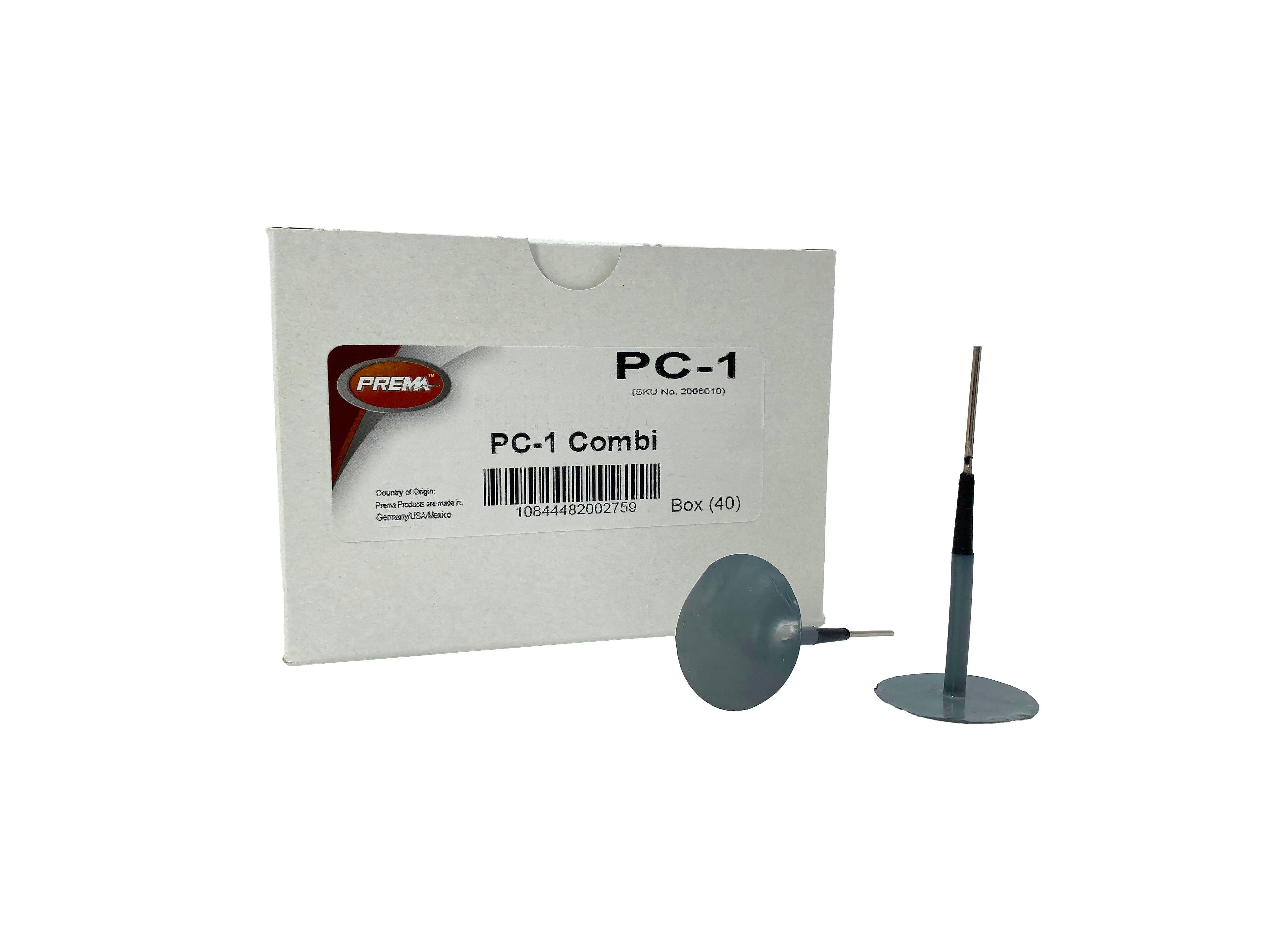 Prema PC-1 Combi-Unit, Universal, Lead Wire, 1/8" Stem, 1.1/4" RD Patch (40 bx)