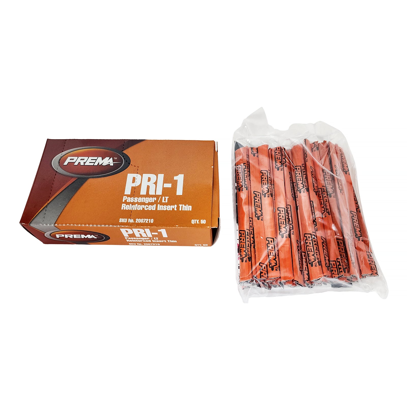 Prema PRI-1 Insert Repair, 3.3/4" Long, Thin, Reinforced Orange Poly Wrapped (50 bx)