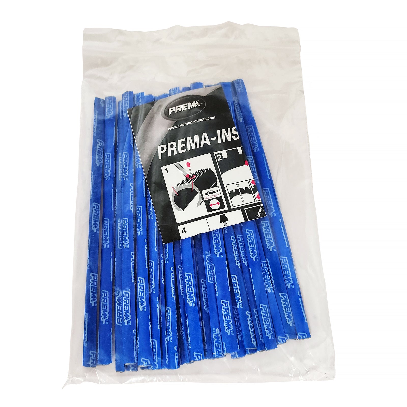 Prema PRI-4 Insert Repair, For 1/4" Hole, 7-1/2" Long, Reinforced Blue Poly Wrapped (25 bx)