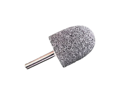 Buffing Stone - 24 Grit, Round/Gumdrop Shape - 1/4" Shank