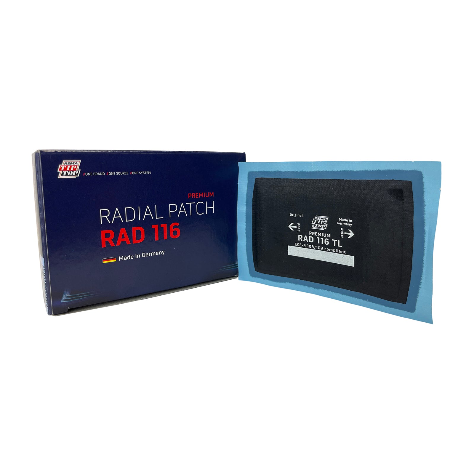 Rema RAD-116 Radial Repair Unit, 2-5/8" x 4", 1 Ply (10 bx)