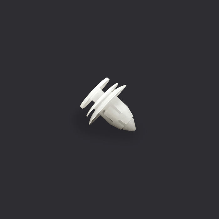 White Nylon Door Panel Retainer - 9.5mm Hole 15mm Head 14mm Stem (Pack of 25)