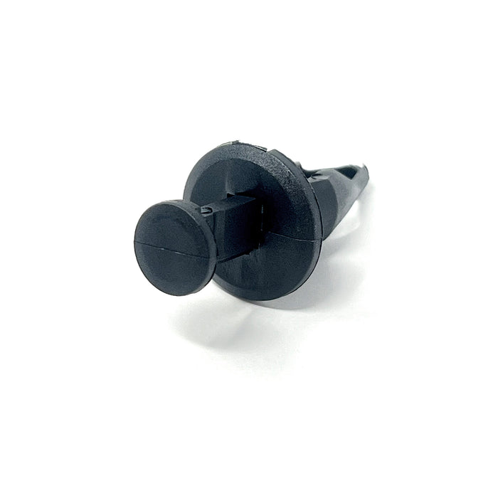 Black Nylon Front Bumper Ret - 9.5mm Hole 18mm Flng 23mm Stem (25pk)
