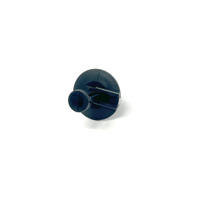 Black Nylon Push Type Ret - 1/4" Hole  29/32" Stem (25pk)
