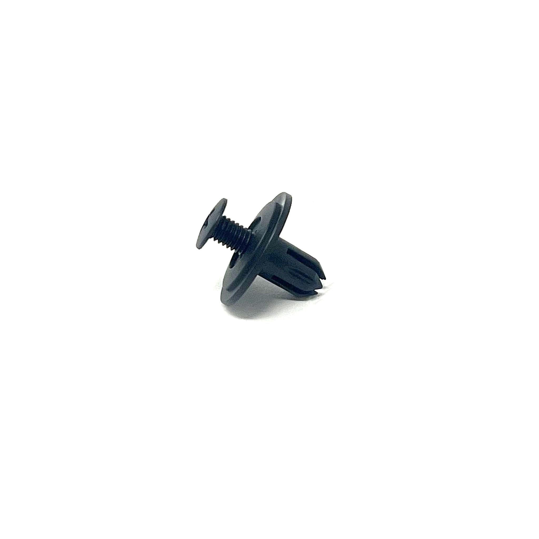 Black Nylon Phillips Screw Retainer Clip  - 6mm Hole Size 11mm Stem Length (Pack of 25)