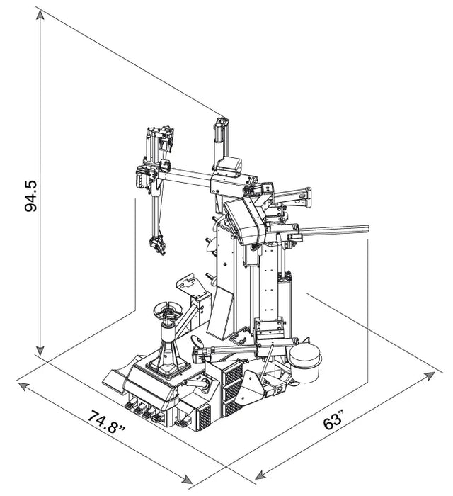 Cemb SM1100 Center Post Leverless Tire Changer
