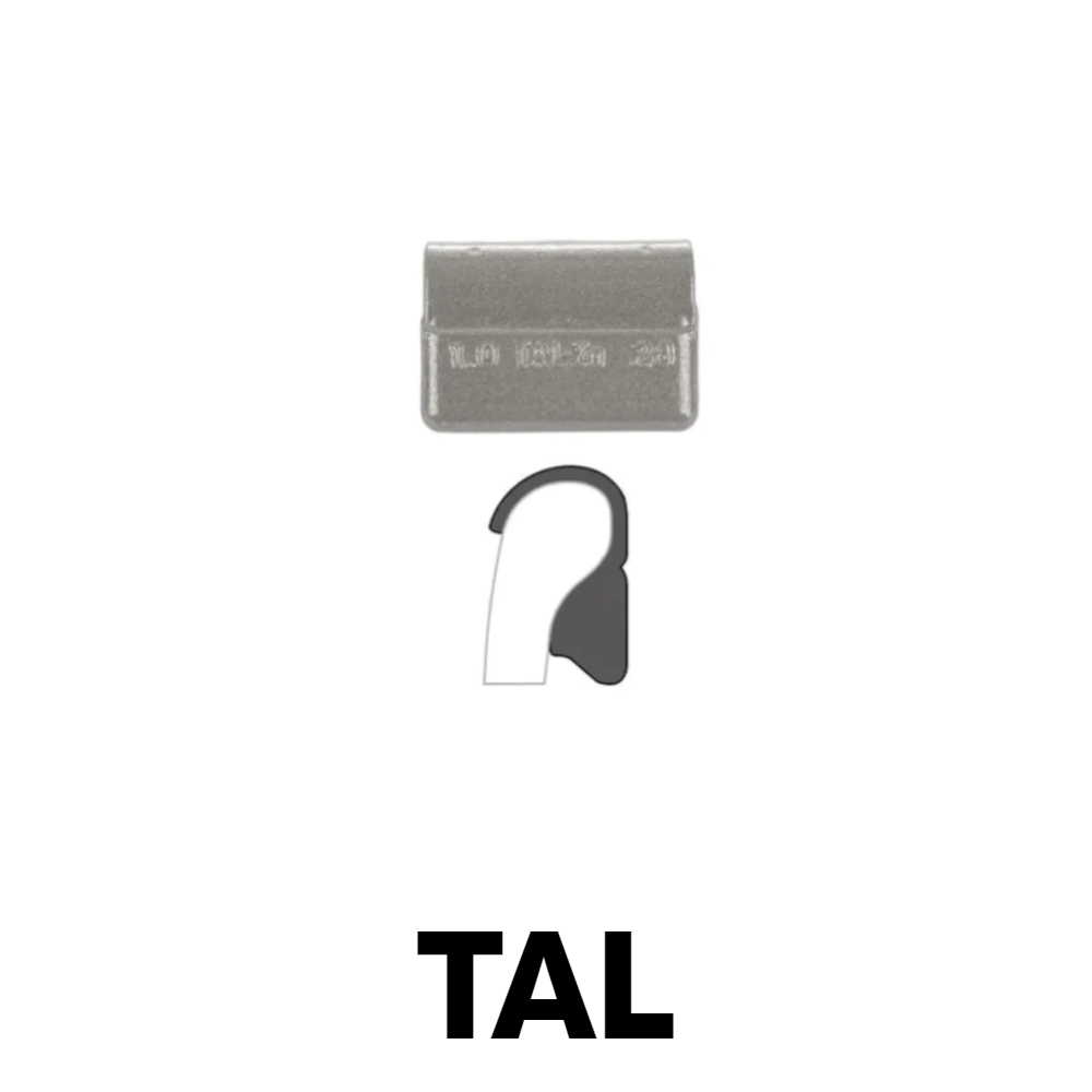 1 oz Zinc TAL Profile - Clip On Wheel Weights | MT-RSR