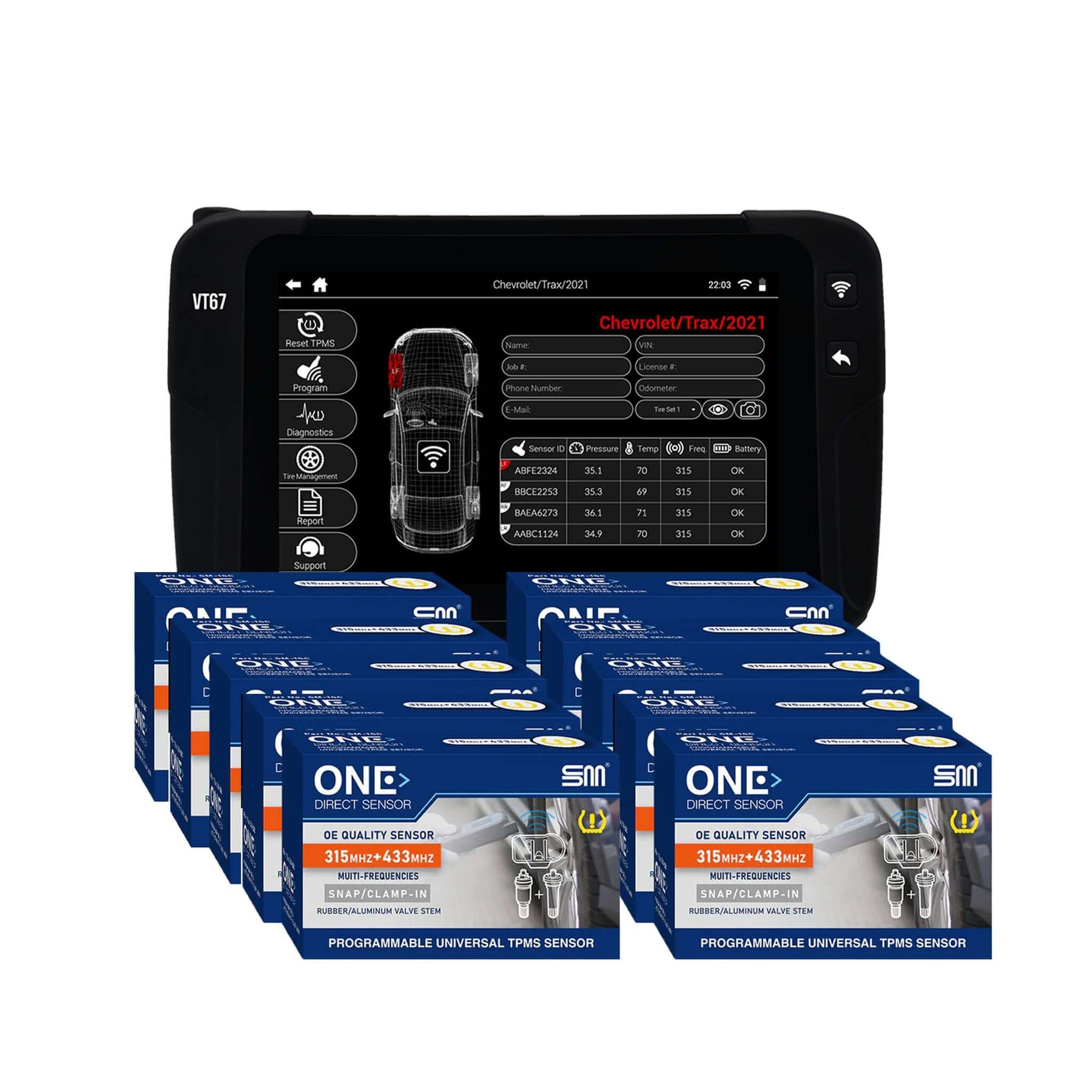 ATEQ VT67 TPMS Tool + 10 