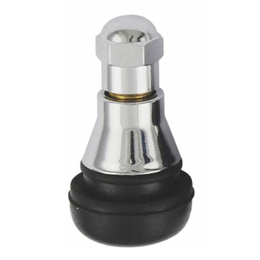TR412AC - Snap-In Chrome Sleeve Tire Valve - 0.88" Height  - Each