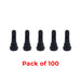 TR413 - Snap-In Rubber Tubeless Tire Valve - For 0.453" Bore Hole - 1.25" Height - 100 Pack