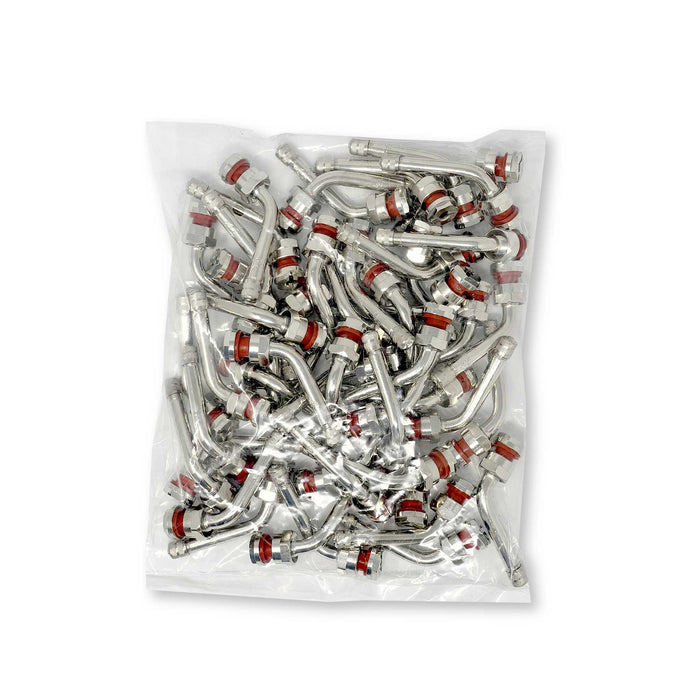 TR554D - Válvula de neumático de camión con abrazadera - Curva de 60° - Bolsa de 50