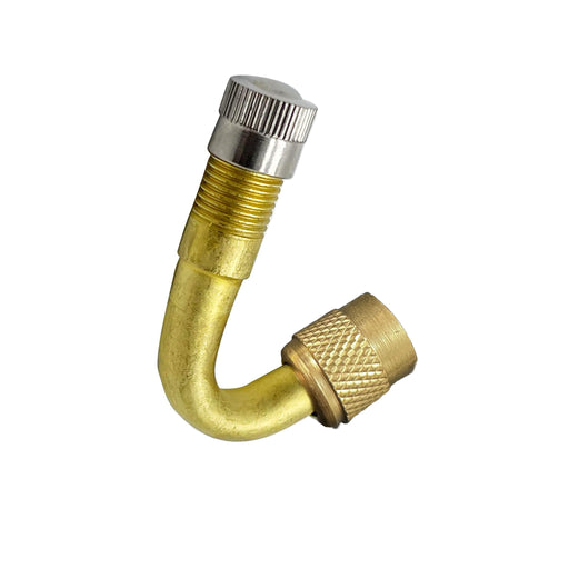 Tire Valve Extension, 45 Deg, Nickle Plated