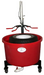 Movit Tire's 39ED tire dunker, a red plastic basin on casters with a powered mechanical arm to submerge car tires placed inside it