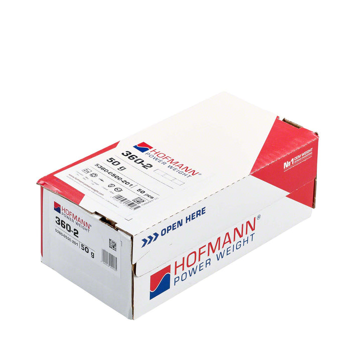 Adhesive Wheel Weight - HPW Type 360 - 50g - Box of 50