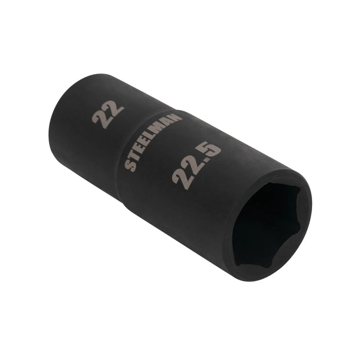 1/2" Drive - 22mm x 22.5mm Deep Flip Impact Socket - Thin Wall