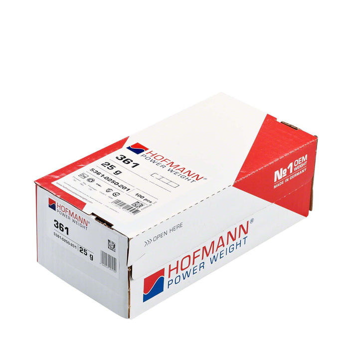 Adhesive Wheel Weight - HPW Type 361 - 25g - Box of 100