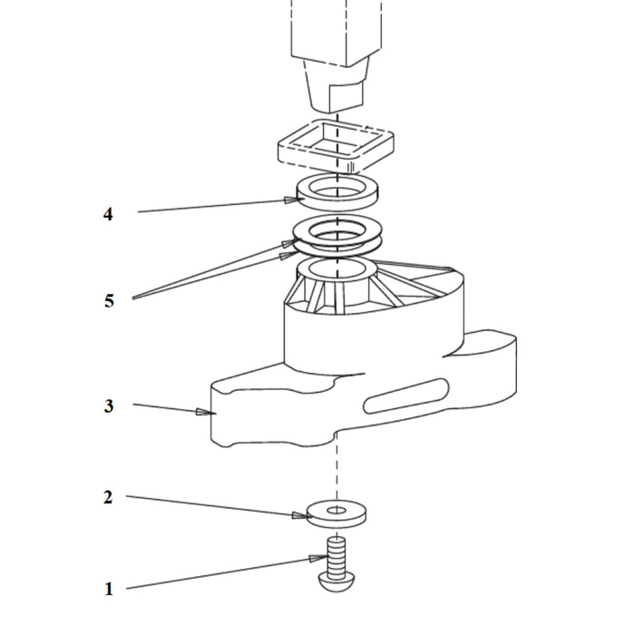 High Spoke M/D Head w/ Low Profile for Coats - USA MADE! Gray