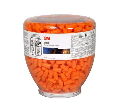 3M One Touch 1100 Earplugs Refill 391-1100 - Bottle - 500 pair