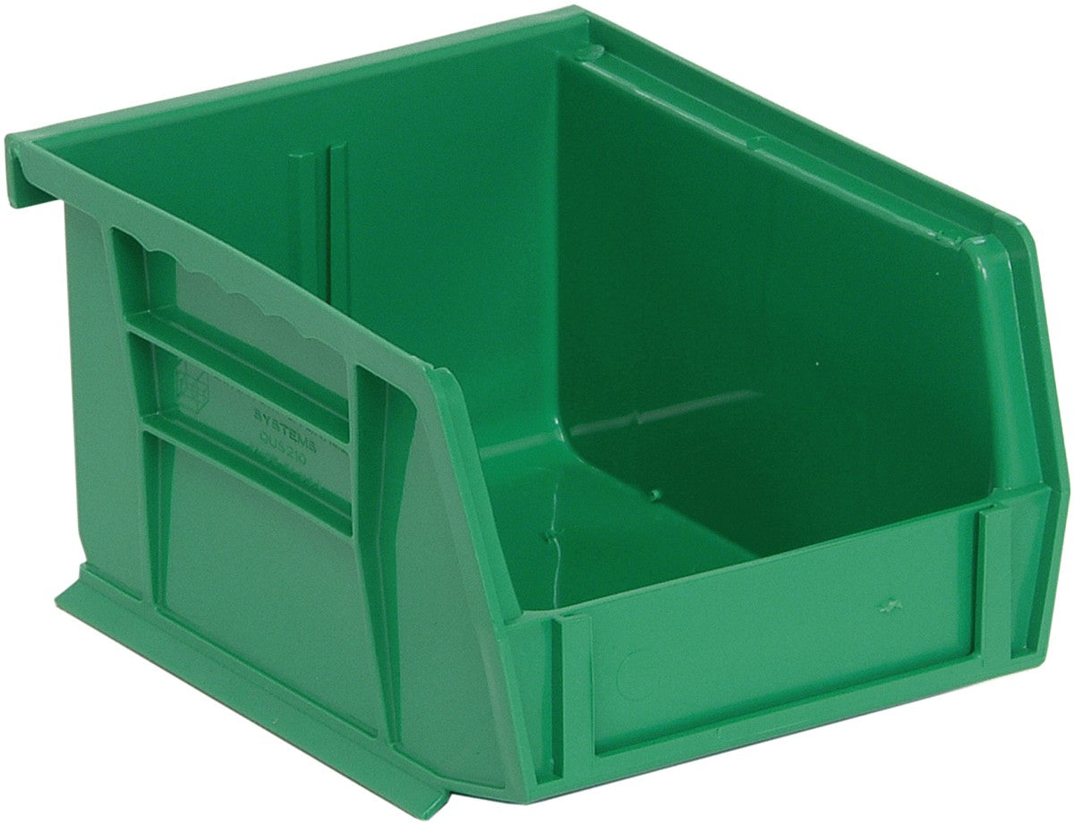 Stack + Hang Bins - 3.375in x 4.125in x 3in - Green - 24 Case