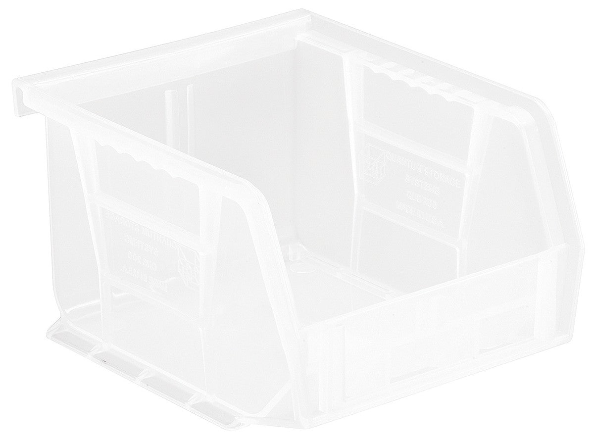 Stack + Hang Bins - 3.375in x 4.125in x 3in - Clear - 24 Case