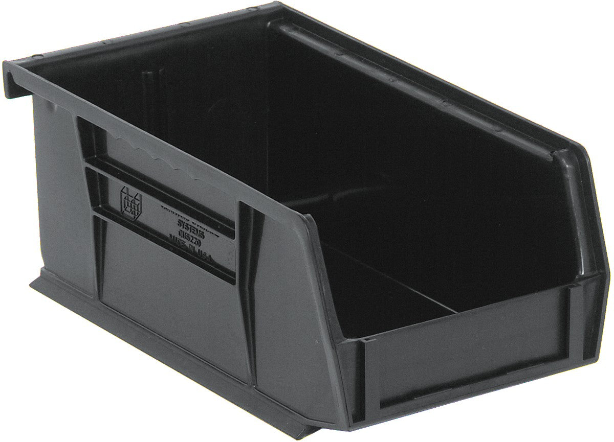 Stack + Hang Bins - 7.375in x 4.125in x 3in - Black - 24 Case