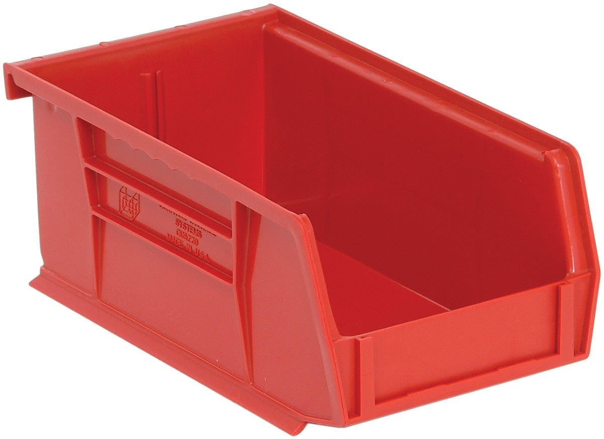 Stack + Hang Bins - 7.375in x 4.125in x 3in - Red - 24 Case