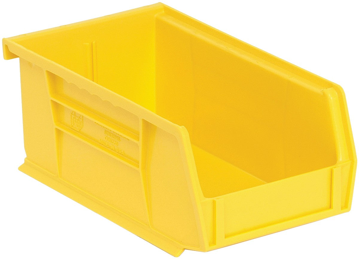 Stack + Hang Bins - 7.375in x 4.125in x 3in - Yellow - 24 Case