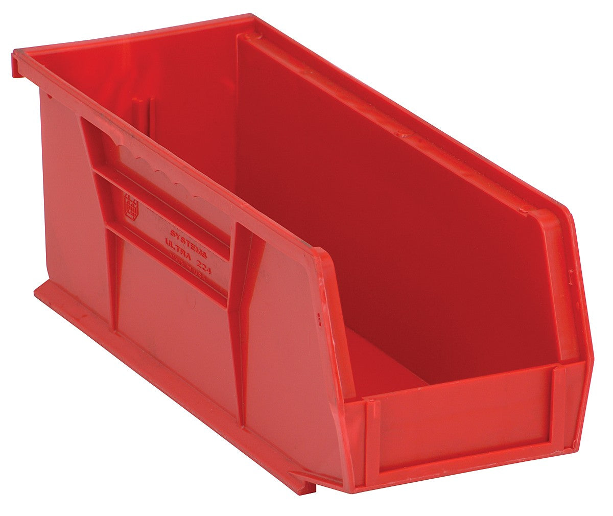 Stack + Hang Bins - 10.875in x 4.125in x 4in - Red - 12 Case