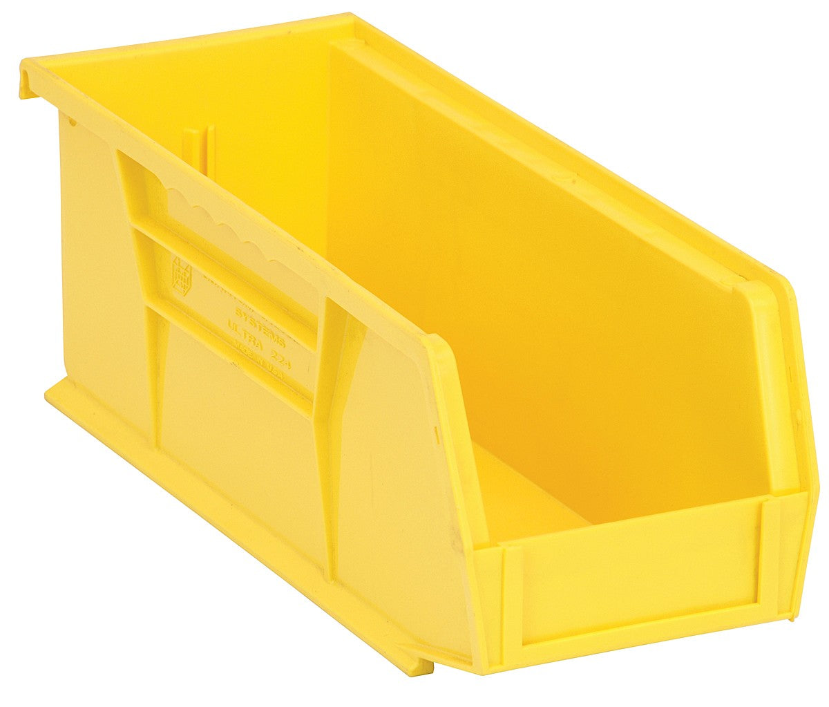 Stack + Hang Bins - 10.875in x 4.125in x 4in - Yellow - 12 Case