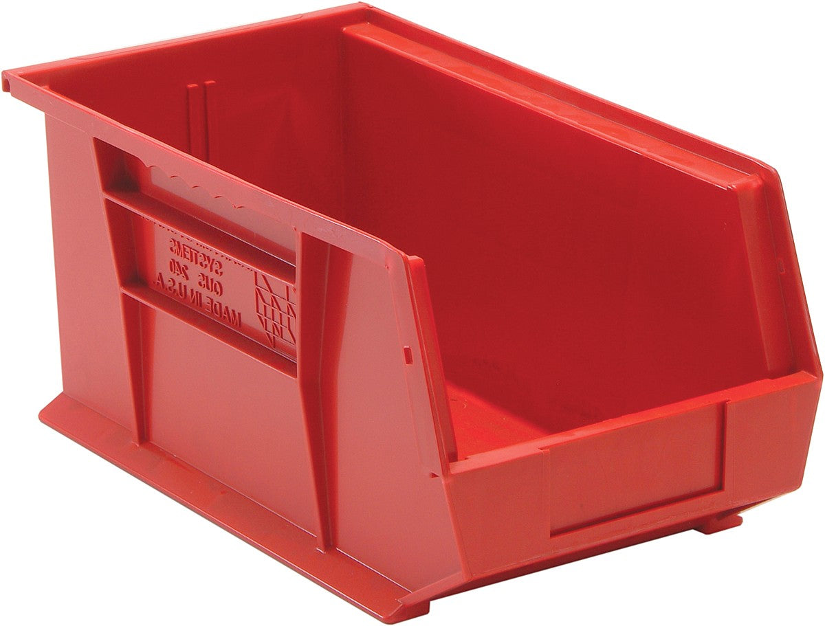 Stack + Hang Bins - 14.75in x 8.25in x 7in - Red - 12 Case