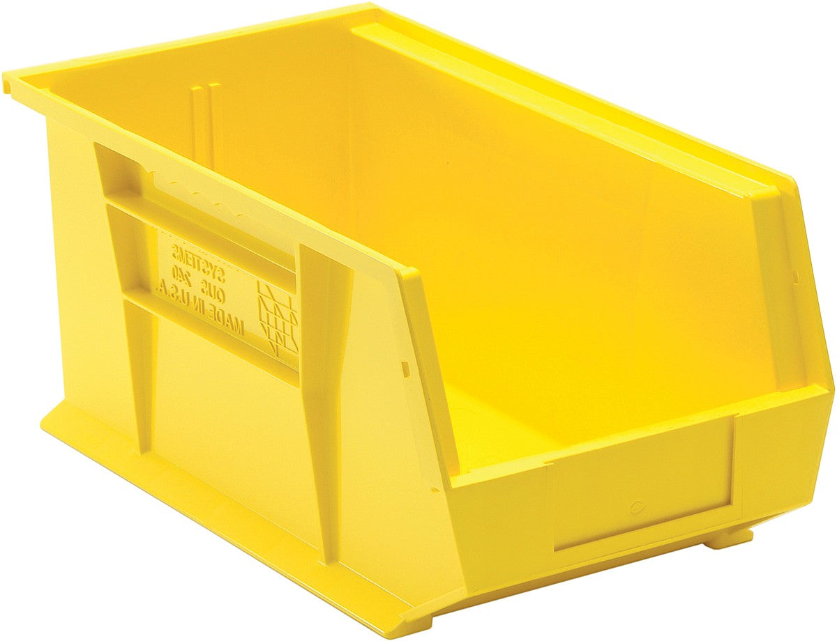 Stack + Hang Bins - 14.75in x 8.25in x 7in - Yellow - 12 Case