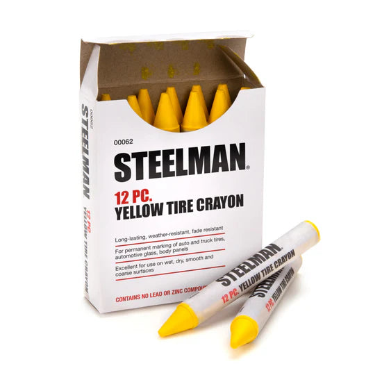 Steelman Yellow Tire Marking Crayons (Box of 12)