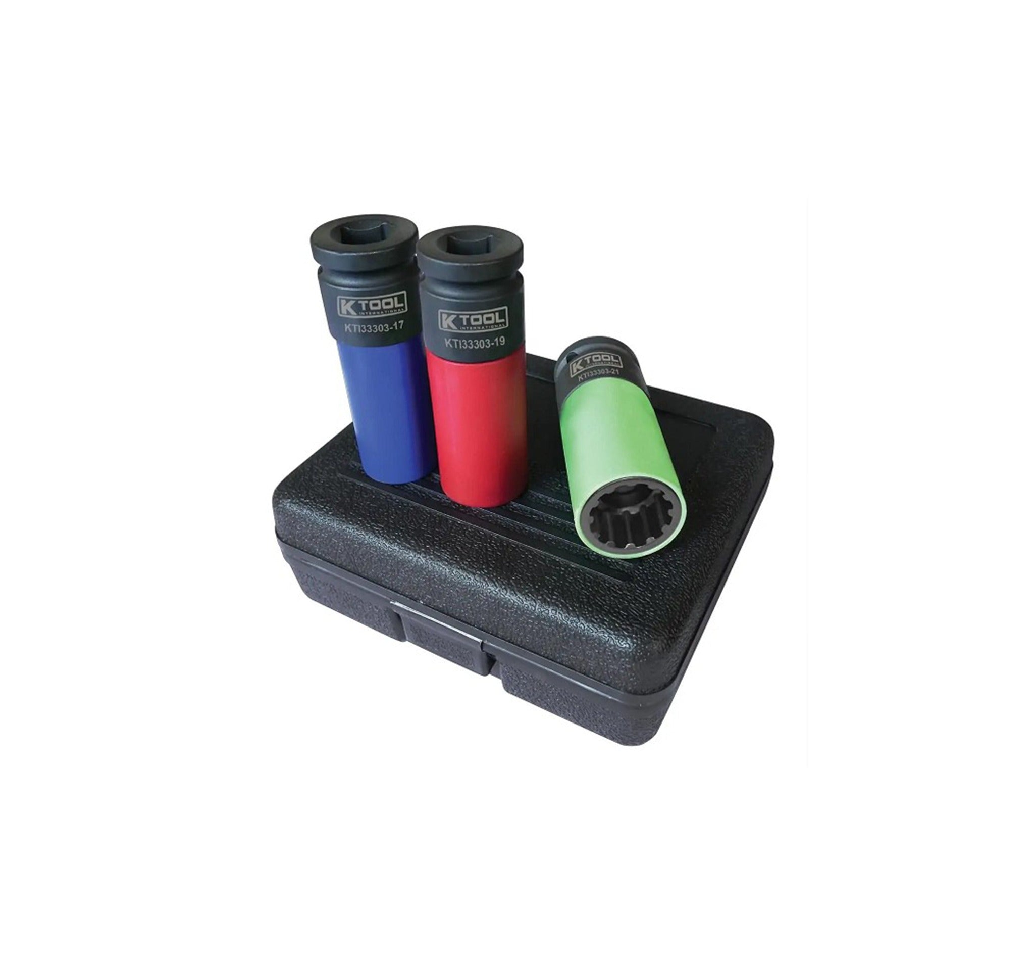 3 Pc ½” Drive Spline With Protective Sleeve Socket Set