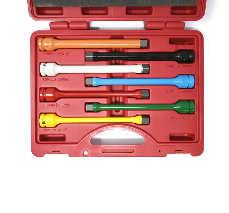 7 pc 1/2" Drive Torque Extension Set