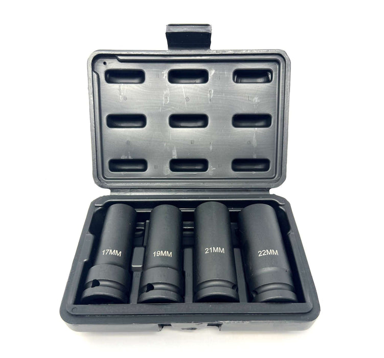 1/2in DR. 4 Piece Flank Bite Damaged Nut Removal Socket Set