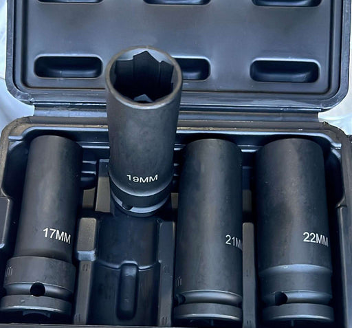 1/2in DR. 4 Piece Flank Bite Damaged Nut Removal Socket Set