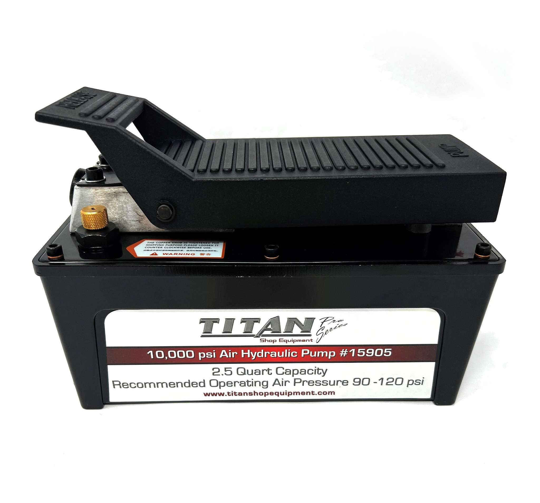 2.5 Quart Titan Air Hydraulic Pump 10,000 PSI