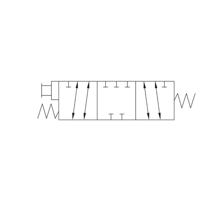 4 Way Air Valve With Internal Centering Spring
