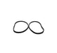 Large Black Solid Rotor Silencer Band 10 12" diameter (2 Pcs. Pack)