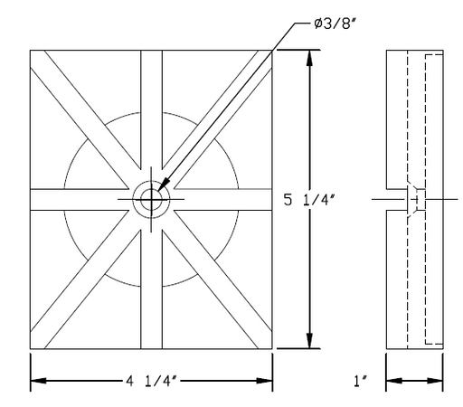 Rectangular Rubber Pads Kits 4PK