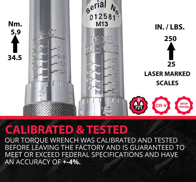 1/2IN. Torque Wrench 50 250FT./LBS.