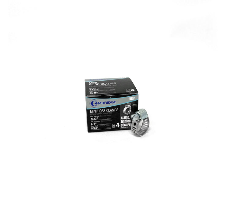 #4   7/32 TO 5/8 MINI HOSE CLAMP (BOX OF 10)