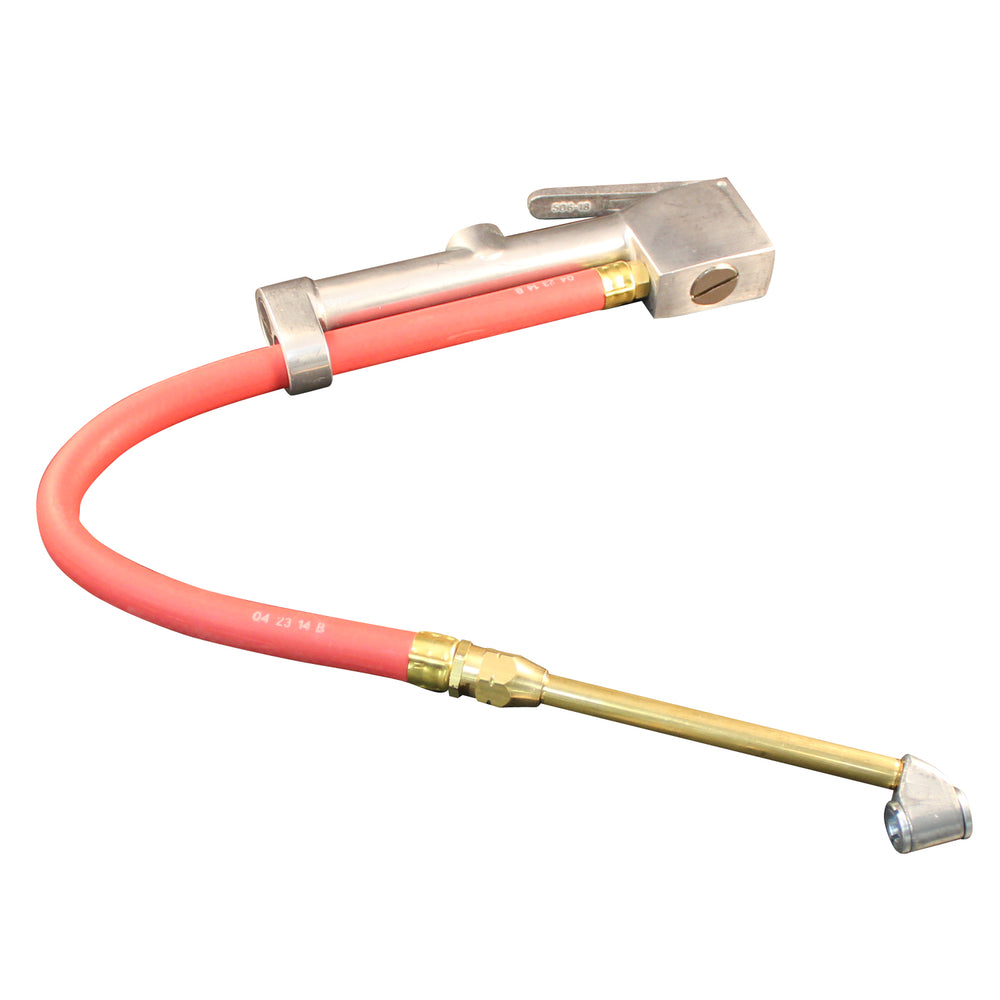 Milton S506 Dual Head Chuck Inflator Gauge with 15 Inch Hose