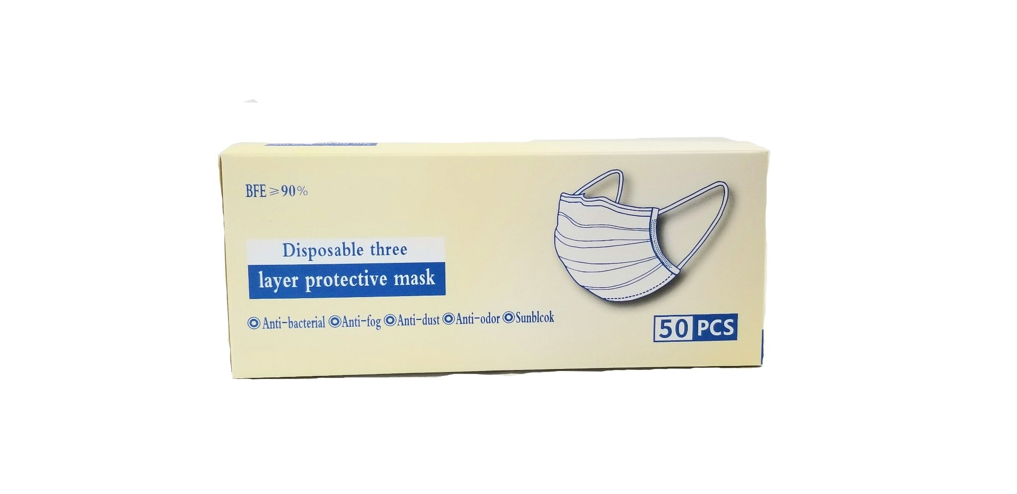 Disposable 3 Layer Masks Box of 50