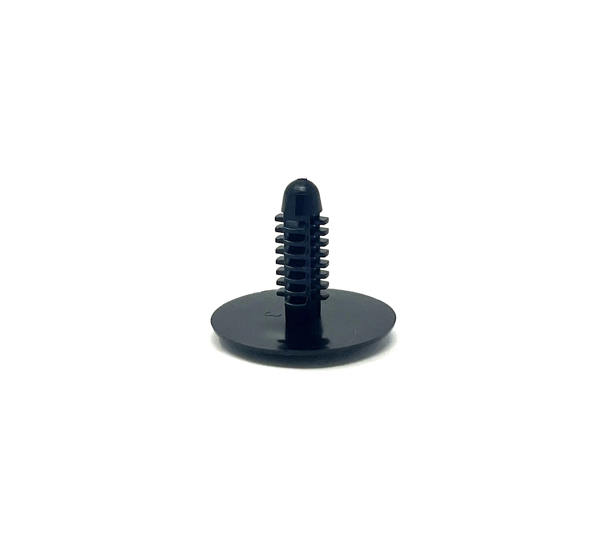 Black Universal Nylon Fascia Panel Retainer Head Diameter 25mm, Stem Diameter 7.5mm, Stem Length 20mm Chrysler # 6501067 (Pack of 50)