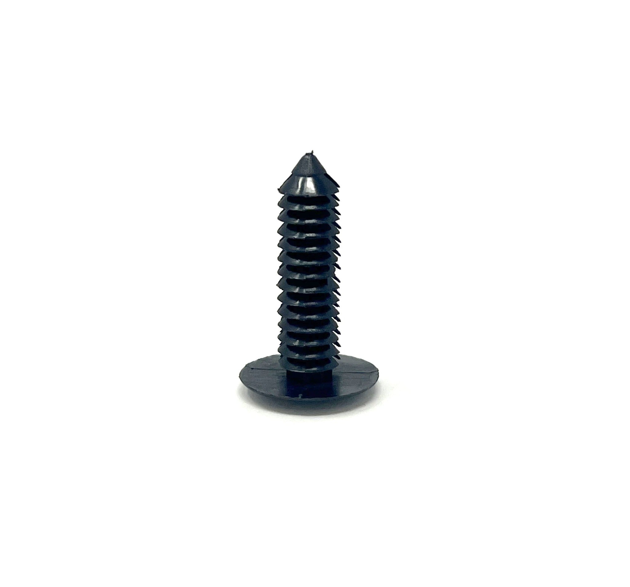 Black Nylon Shield Retainers   9/32" Hole 1 11/64" Stem Lgth (Pack of 25)