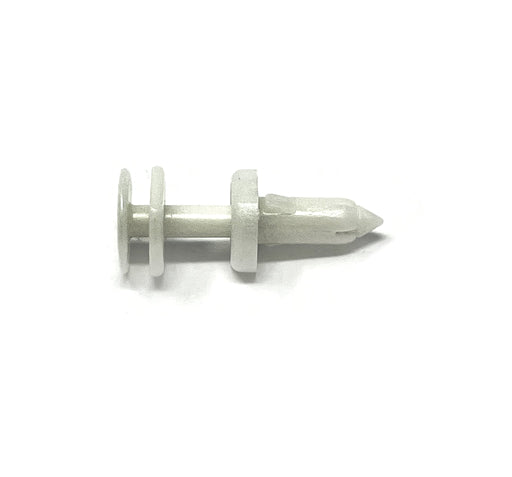 White Nylon Door Push Ret   1/4" Hole Size 11/16" Stem Length (Pack of 50)
