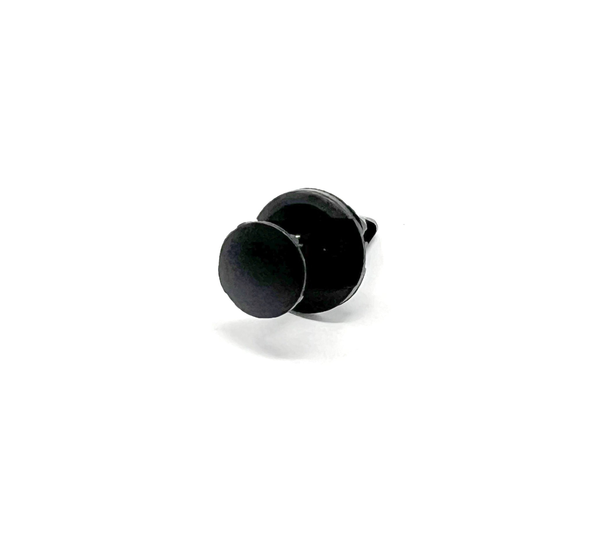 Black Nylon Wheel Opening Molding Push Type Retainer  Head Diameter 19/32", Stem Length 3/4", Fits Into 1/4" Hole GM #21077123 (25 pack)