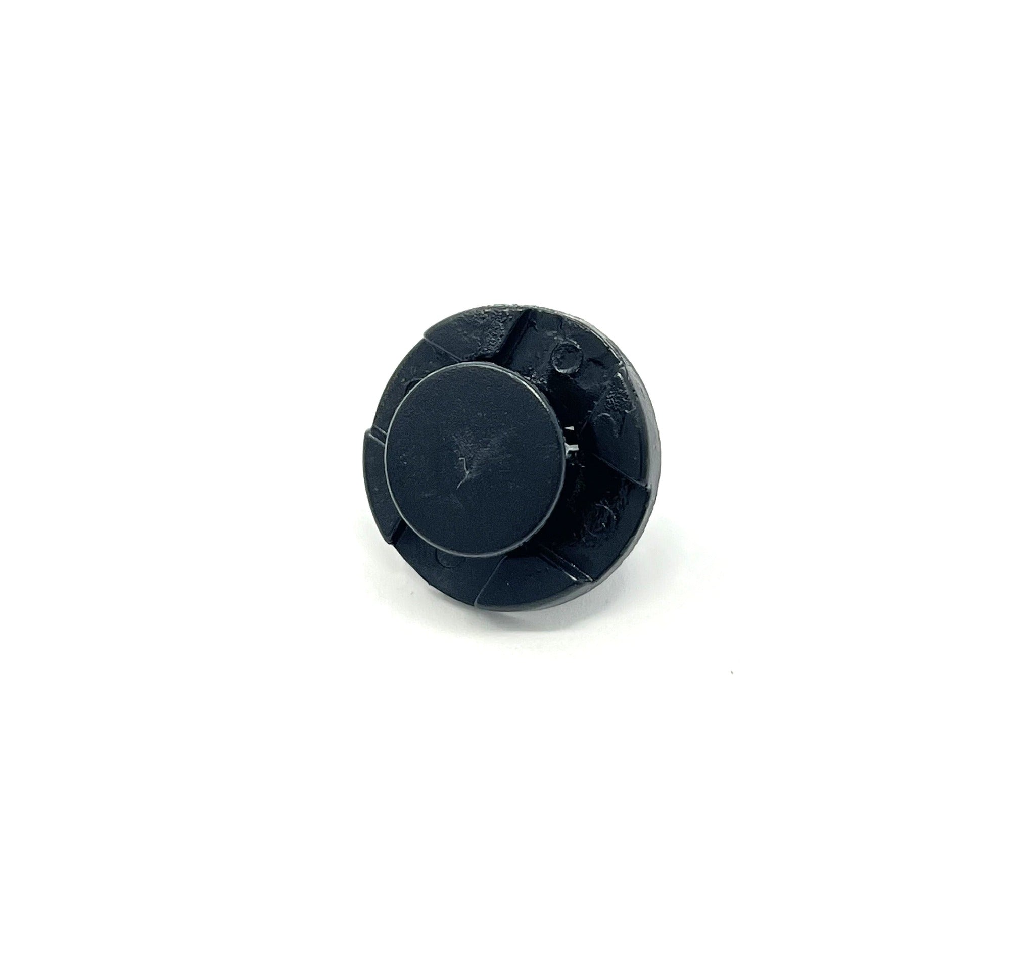 Black Nylon Push Type Retainer   8mm Hole Size 9mm Stem Length (Pack of 15)