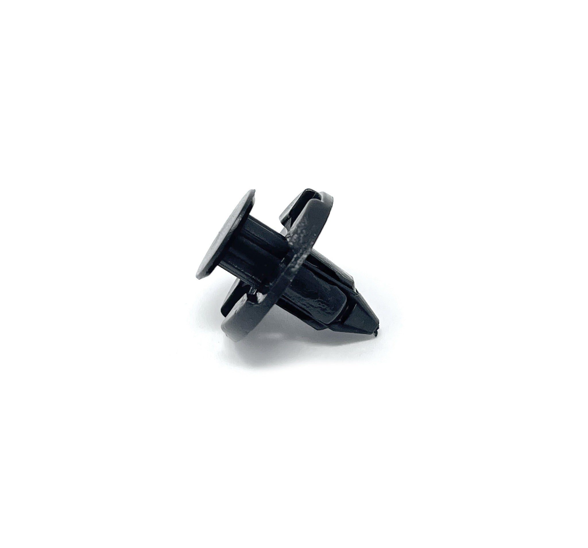 Black Nylon Push Type Retainer   8mm Hole Size 9mm Stem Length (Pack of 15)